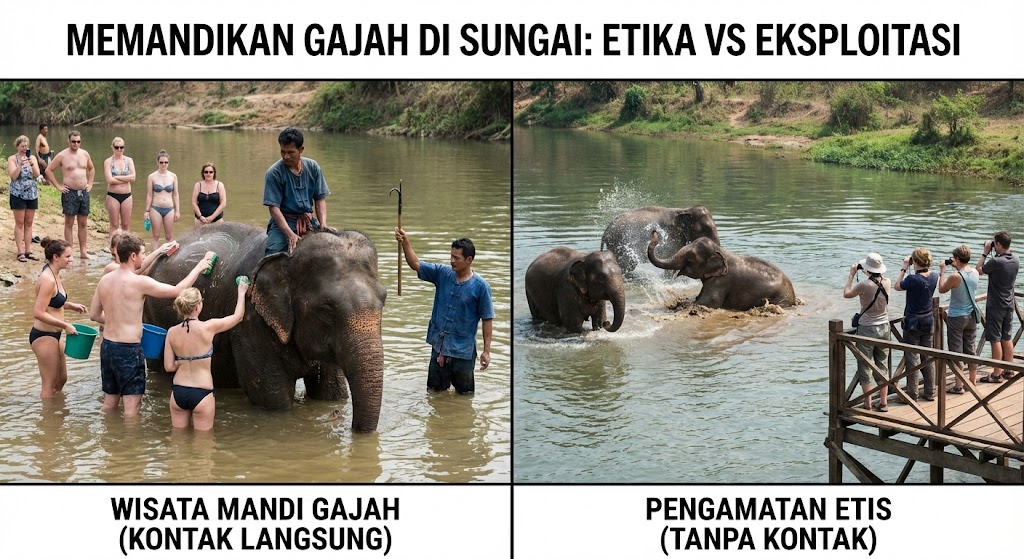 Memandikan Gajah di Sungai: Interaksi Etis atau Eksploitasi
