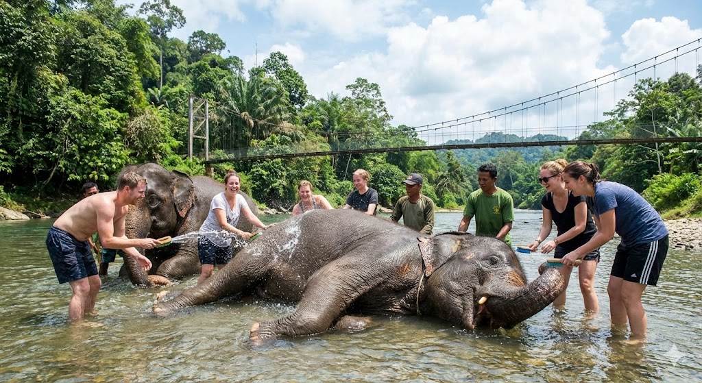 wisata gajah tangkahan